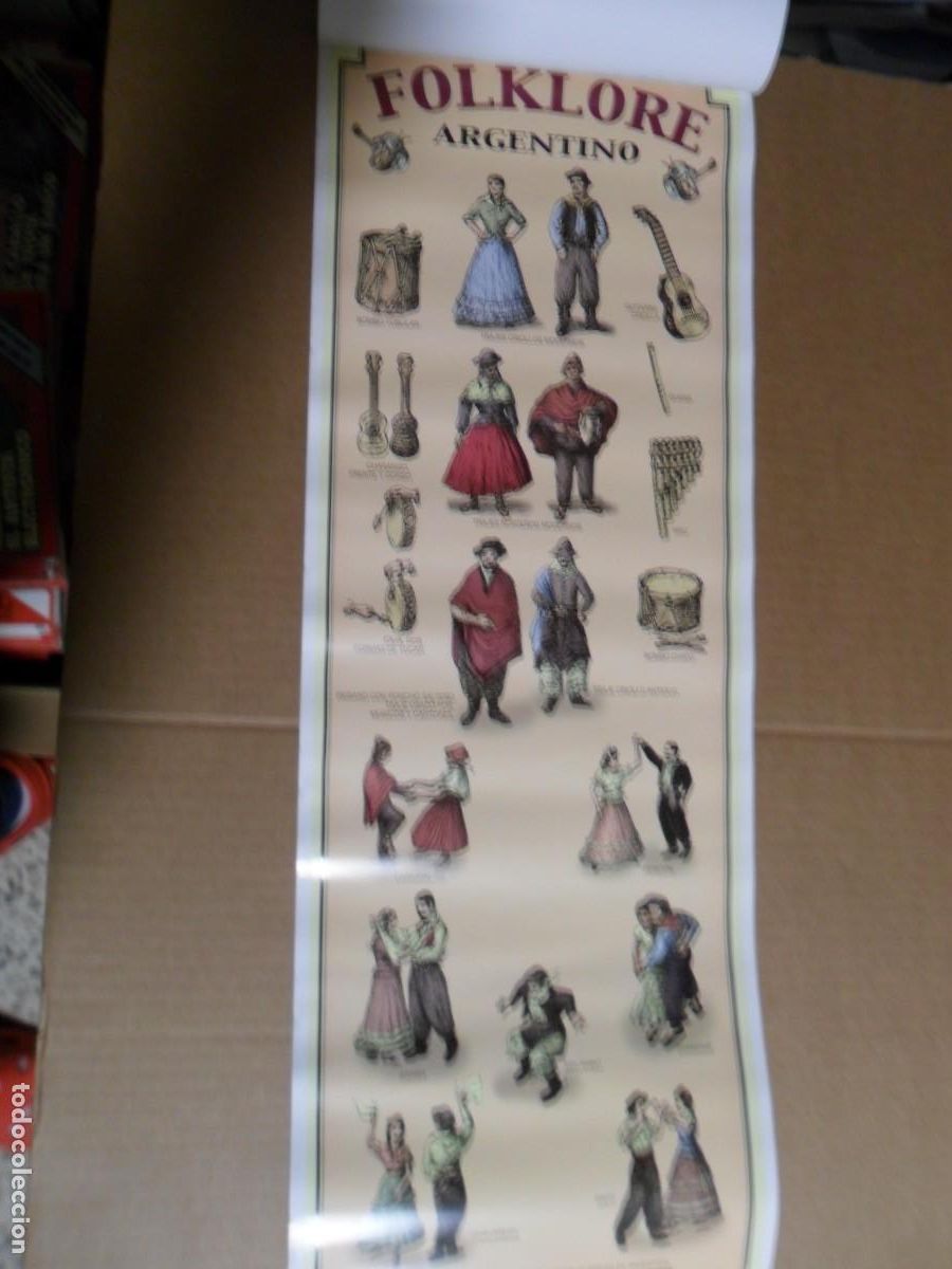 Coleccionismo de carteles: EL FOLKLORE ARGENTINO - Foto 1