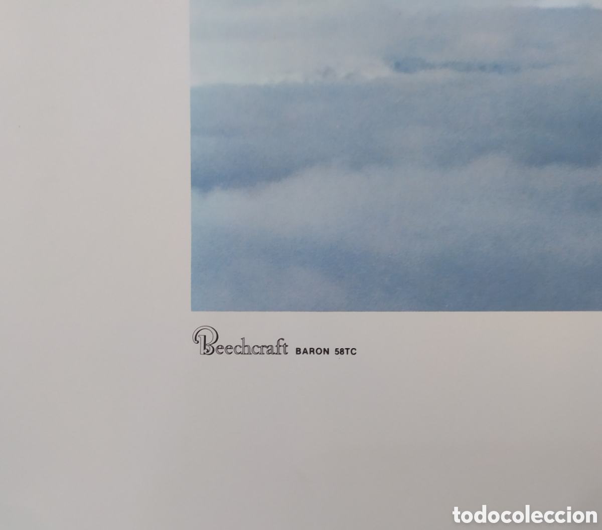 Coleccionismo de carteles: L&aacute;mina de Beechcraft - Baron 58 TC - Foto 3