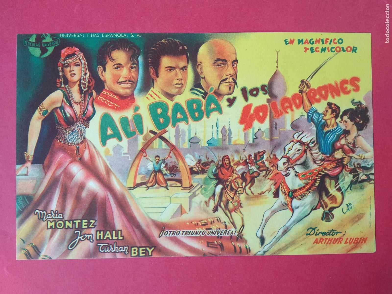 Coleccionismo de carteles: FOLLETO DE MANO PROSPECTO PROGRAMA CINE MALAGA CINEMA PELICULA ALI BABA Y LOS 40 LADRONE