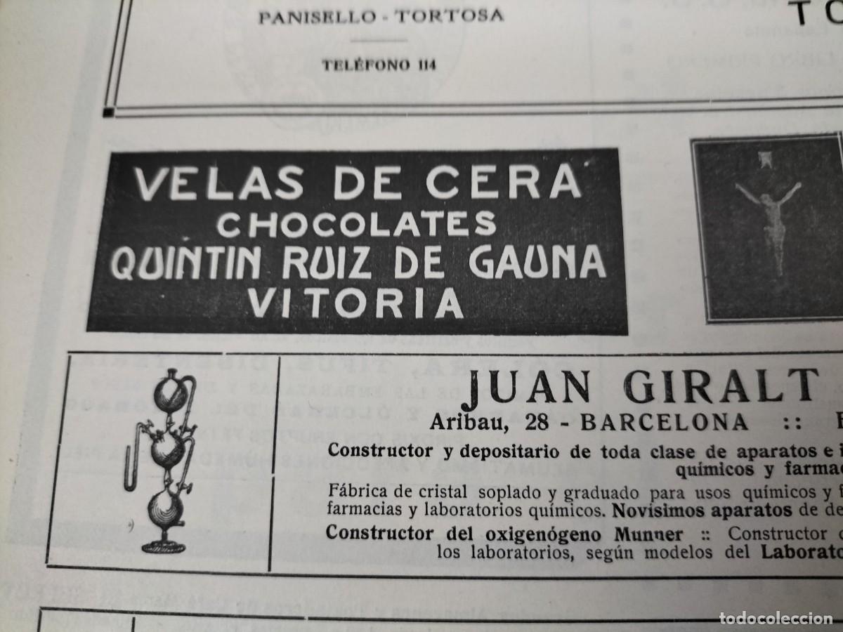 Collezionismo di affissi: VELAS DE CERA CHOCOLATES QUINTIN RUIZ DE GAUNA VITORIA HOJA REVISTA A&Ntilde;O 1914