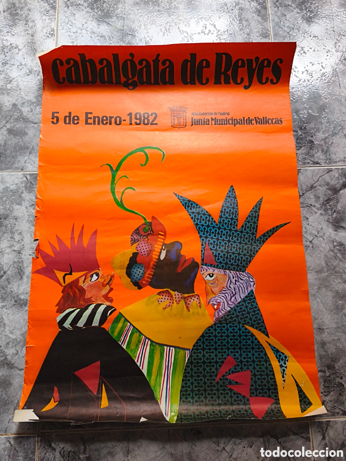 Coleccionismo de carteles: Poster Cabalgata de Reyes Vallecas 1982 - Foto 1