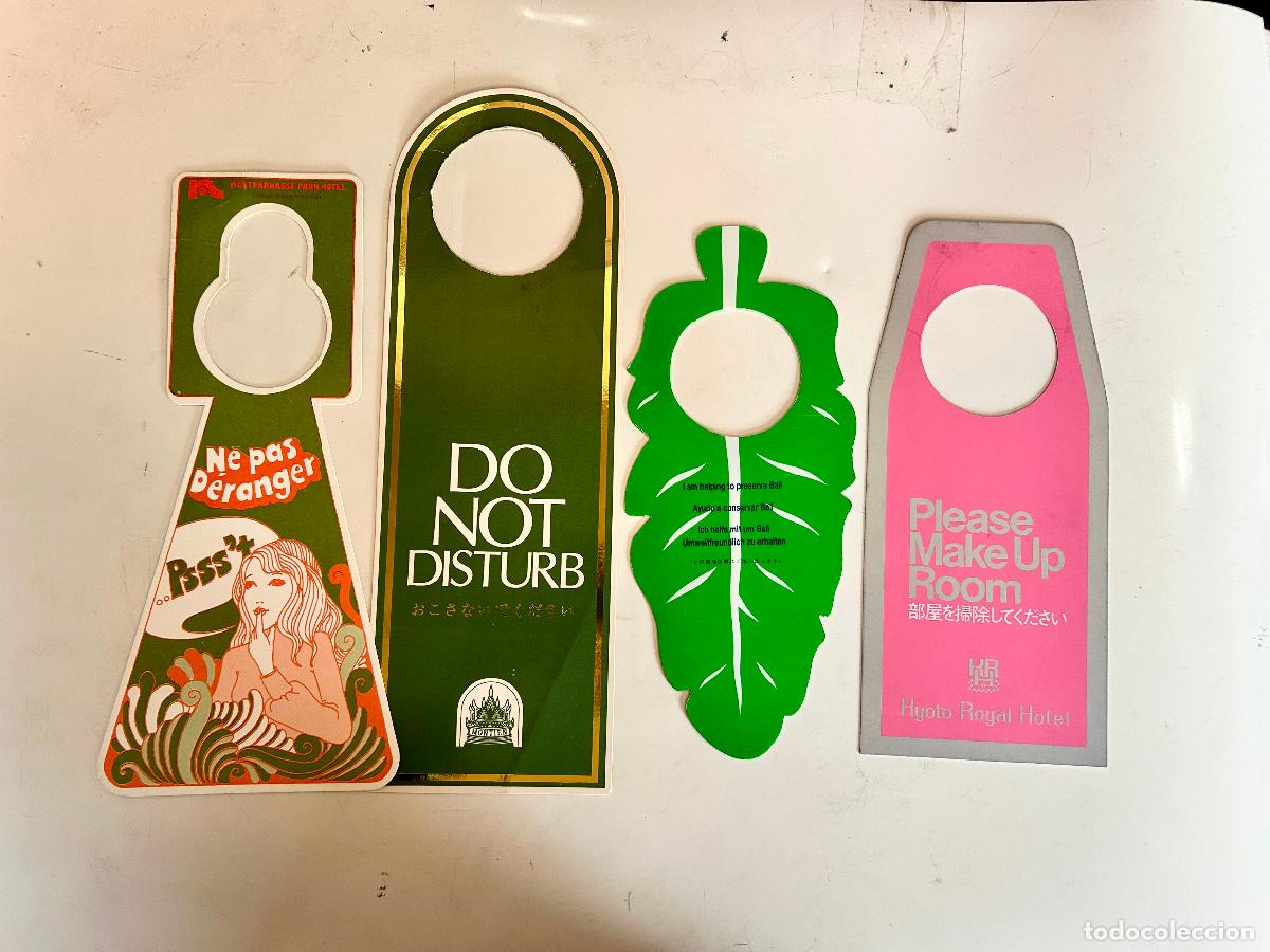 Coleccionismo de carteles: 4x NO MOLESTAR-HOTEL PARK-HOTEL MONTIEN KYOTO-ROYAL BALI -CARTEL PUERTA COLECCI&Oacute;N