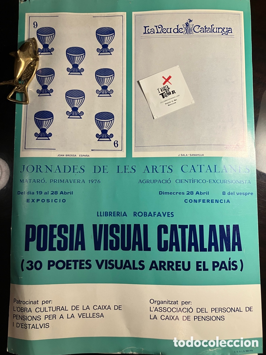 Coleccionismo de carteles: Poesia visual catalana. Llibreria Robafaves de Matar&oacute; 1976. Joan Brossa, Sanahuja Jornades Arts Cat