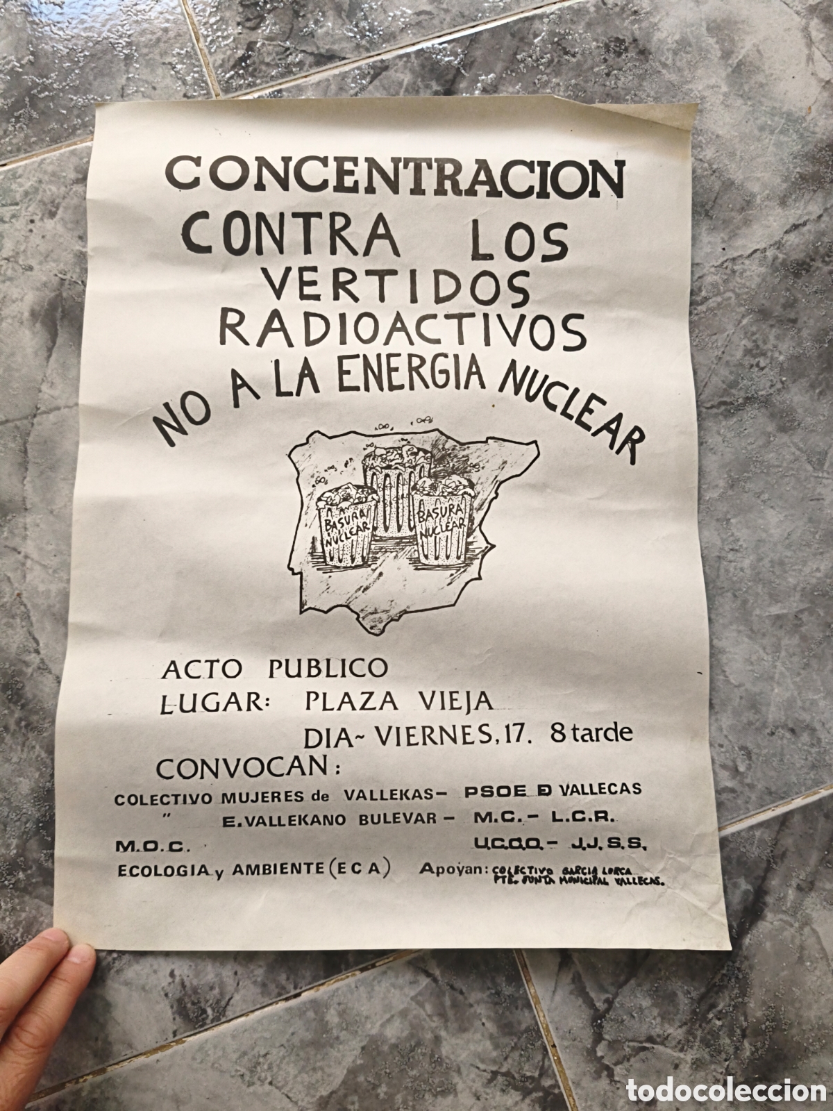 Collezionismo di affissi: Poster Contra la energia nuclear. Vallecas