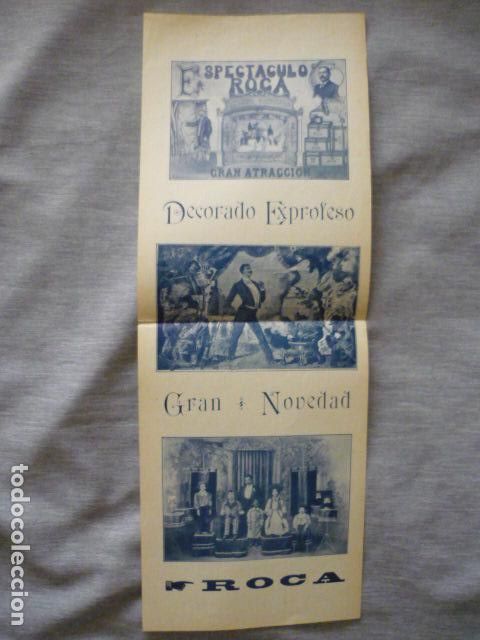 Coleccionismo de carteles: CARTEL ESPECT&Aacute;CULO VENTR&Iacute;LOCUO ROCA GRAN ATRACCI&Oacute;N AUTOMATAS 45 x 16 CM