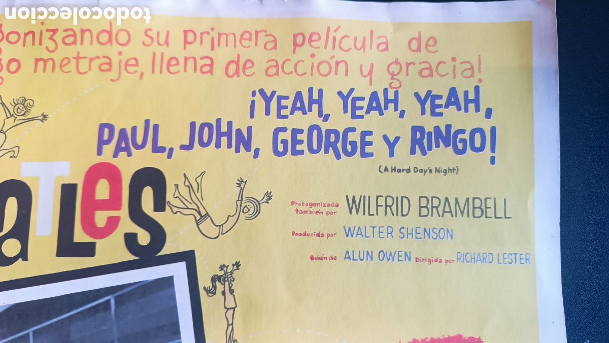 Coleccionismo de carteles: Los Beatles pel&iacute;cula yeah yeah - Foto 3