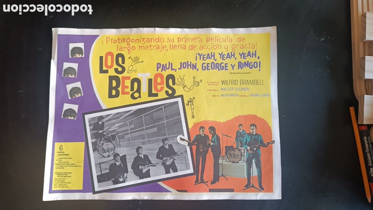 Coleccionismo de carteles: Los Beatles pel&iacute;cula yeah yeah - Foto 1