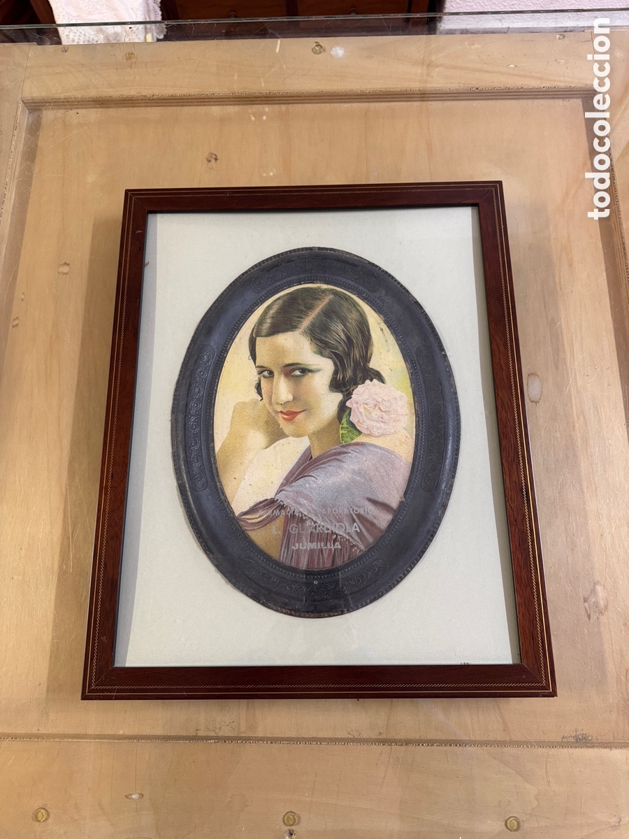 Coleccionismo de carteles: Antiguo cartel Farmacia y Laboratorio L. Guardiola
