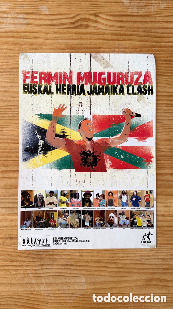 Coleccionismo de carteles: Cartel promocional Ferm&iacute;n Muguruza. Euskal Herria Jamaika Clash. 2006
