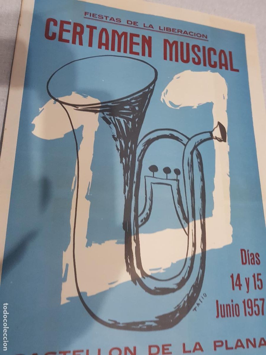 Coleccionismo de carteles: CASTELLON DE LA PLANA 1957 CERTAMEN MUSICAL