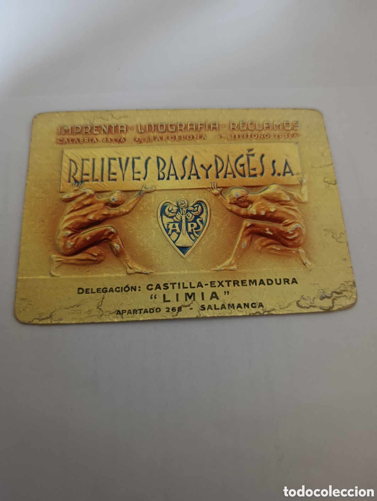 Coleccionismo de carteles: Rara publicidad en relieve de basa y pages S.A.