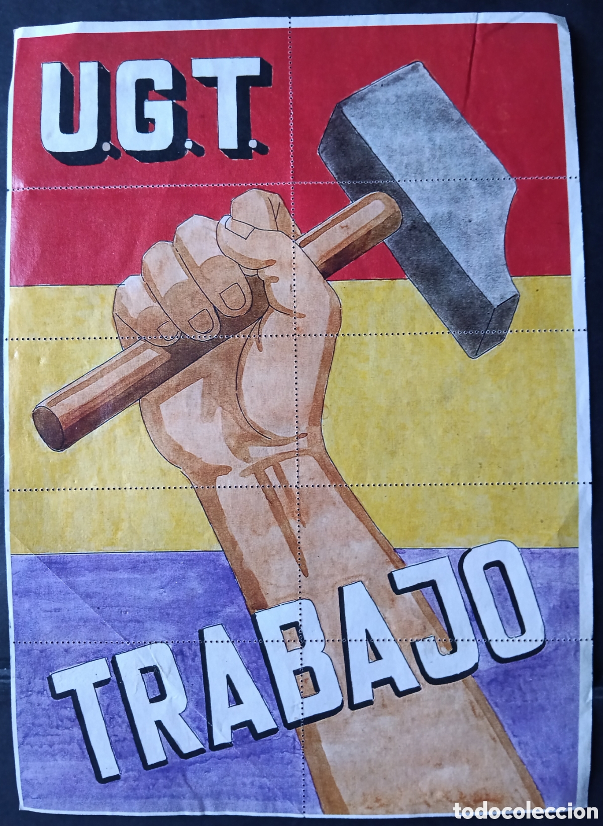 Coleccionismo de carteles: 10 CUPONES UGT-TRABAJO, ENGUERA VALENCIA