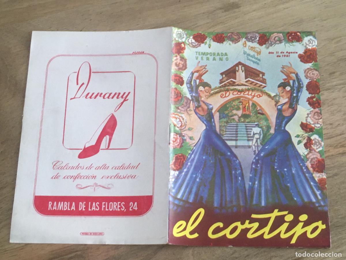 Coleccionismo de carteles: el cortijo sala de fiestas de barcelona folleto programa original antiguo a&ntilde;os 50 revista flamenco