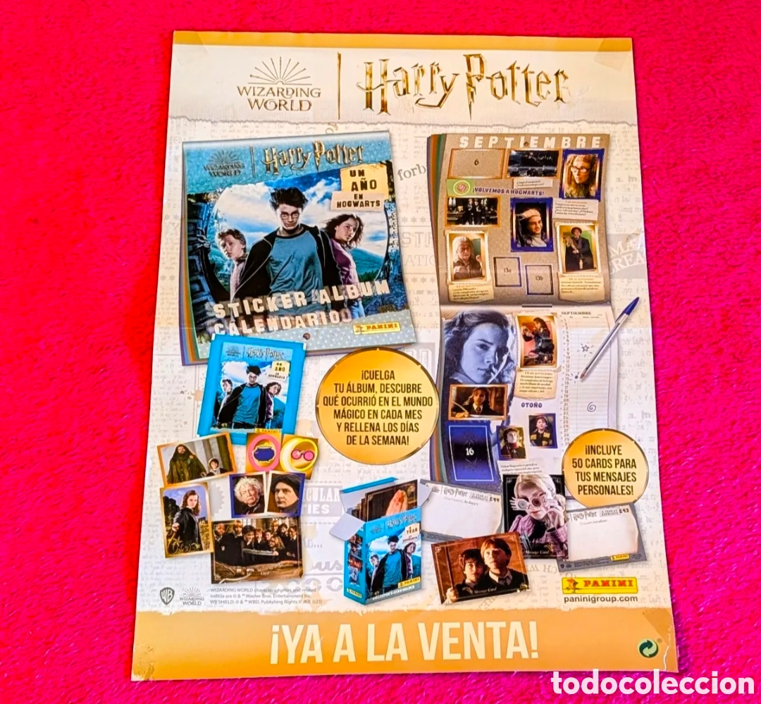 Coleccionismo de carteles: Poster cromos Harry Potter. Sticker Album. Wizarding World. Panini