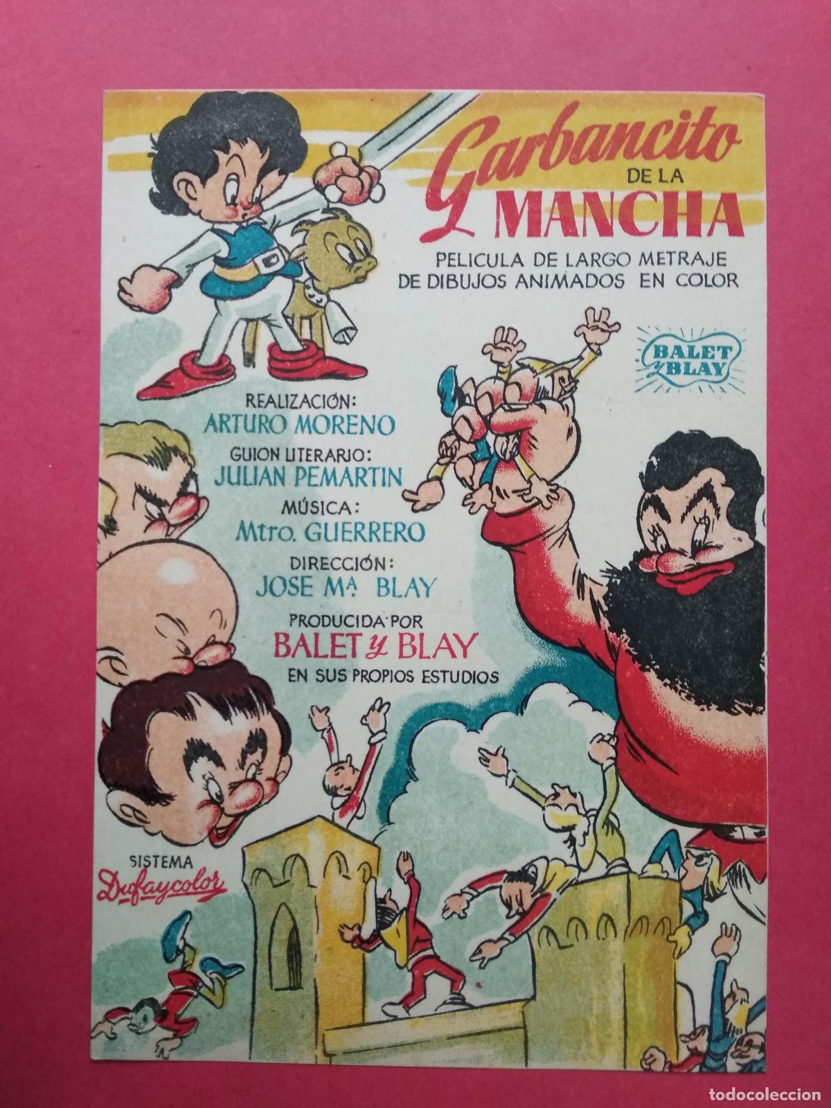 Coleccionismo de carteles: FOLLETO DE MANO PROGRAMA PROSPECTO DE CINE PELICULA , GARBANCITO DE LA MANCHA