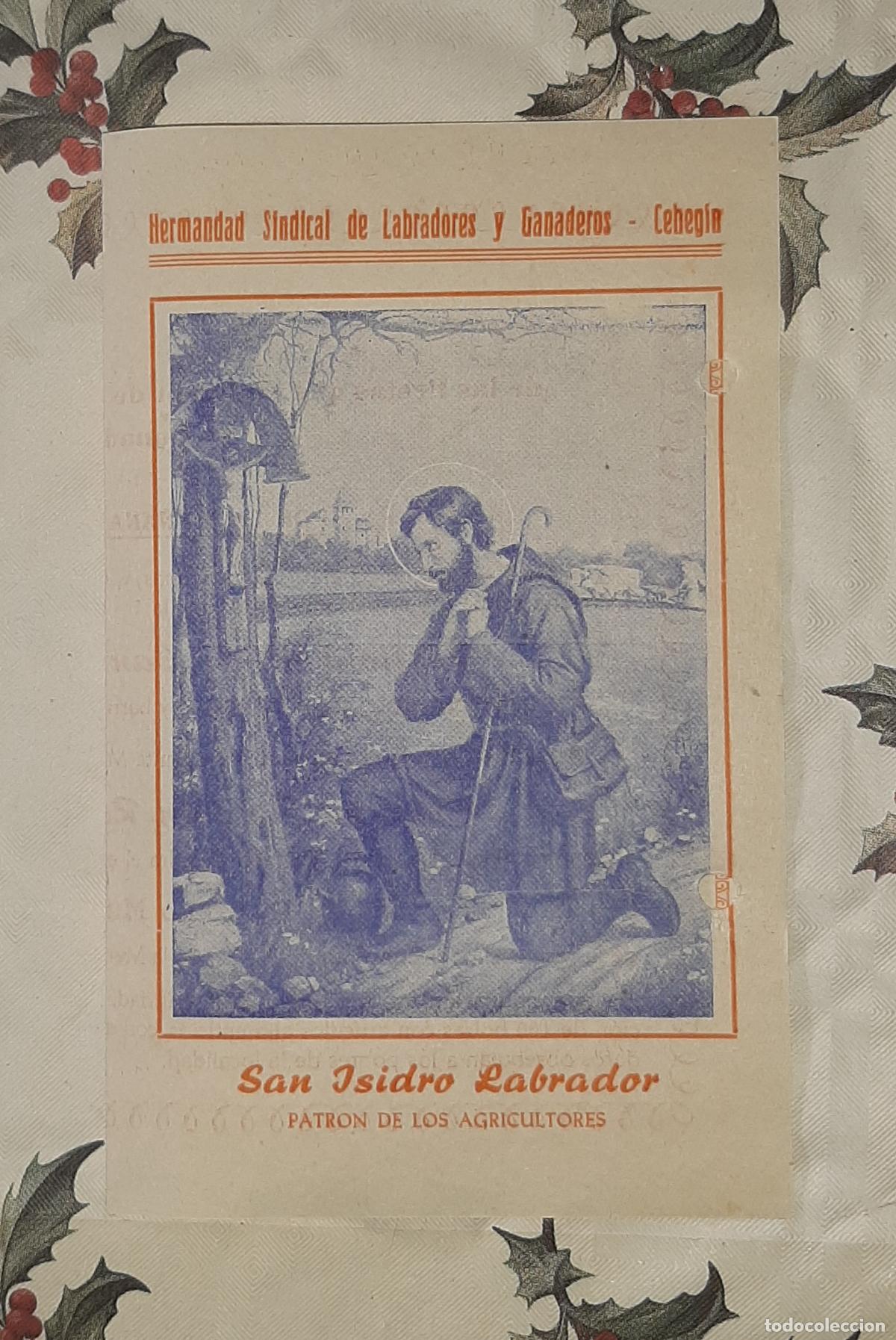 Coleccionismo de carteles: PROGRAMA DE FIESTAS SAN ISIDRO LABRADOR CEHEGIN MURCIA 1962