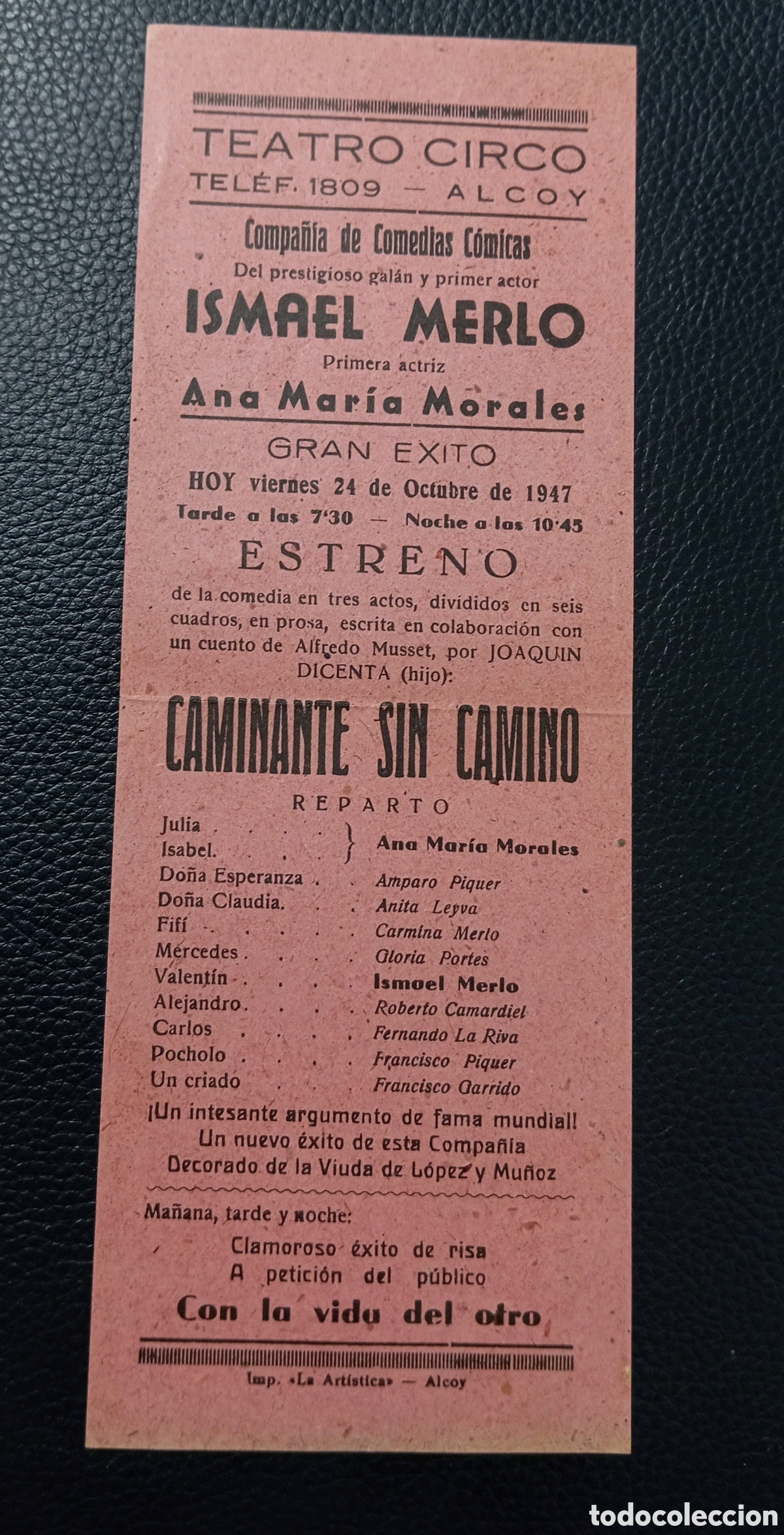 Coleccionismo de carteles: PROGRAMA TEATRO CIRCO ALCOY 1947 - Foto 1