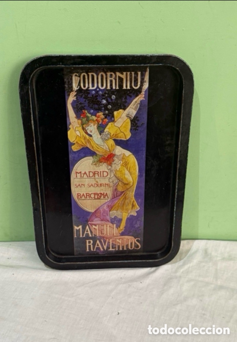 Coleccionismo de carteles: Bandeja met&aacute;lica vintage vintage Codorniu Manuel Raventos.