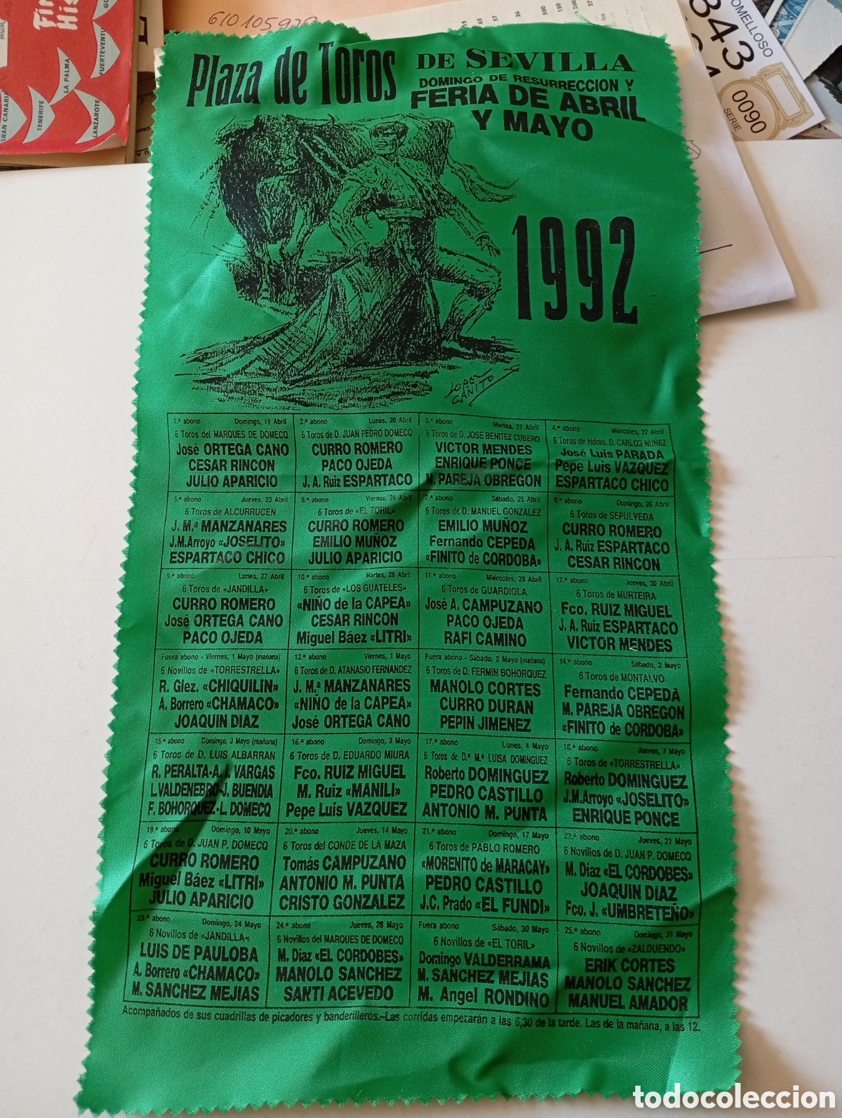 Coleccionismo de carteles: Cartel plaza de toros de Sevilla 1992