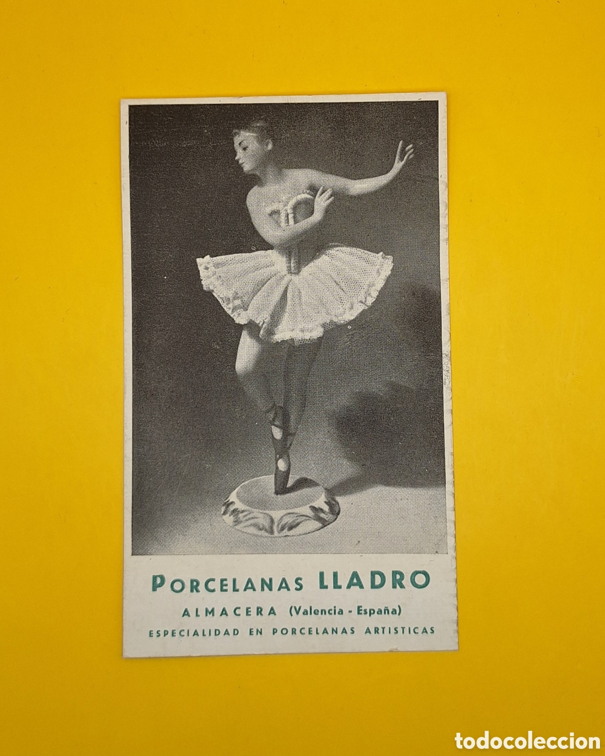 Coleccionismo de carteles: Antigua Tarjeta Publicitaria de Porcelanas Lladr&oacute;