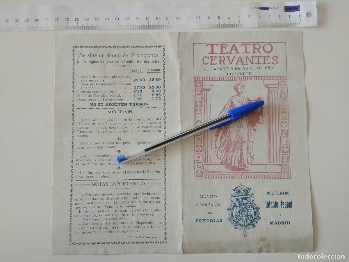 Coleccionismo de carteles: CARTEL TEATRO CERVANTES DE MALAGA 1920 COMPA&Ntilde;IA COMICA DEL TEATRO INFANTA ISABEL MADRID ARTURO SERRA
