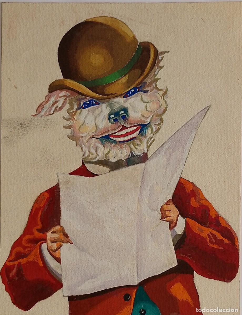 Coleccionismo de carteles: PINTURA EN ACUARELA DE PERSONAJES DE CINE DEL CARTELISTA JOSE MARQUEZ