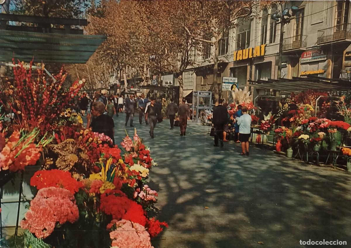 Coleccionismo de carteles: ANTIGUA POSTAL DE LA RAMBLA DE LA RAMBLA DE LAS FLORES DE BARCELONA