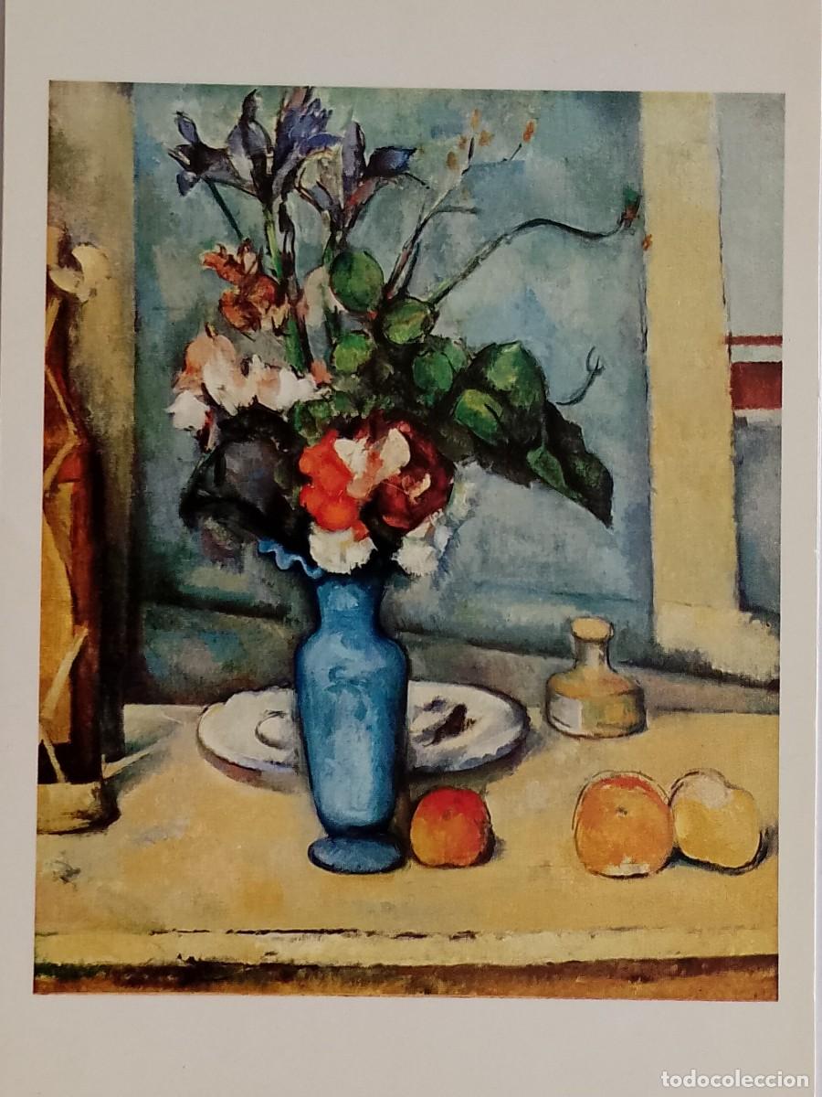 Coleccionismo de carteles: TARJETA CON PINTURA DE PAUL C&Eacute;ZANNE 1883 fLORERO AZUL MUSEO DEL LOUVRE