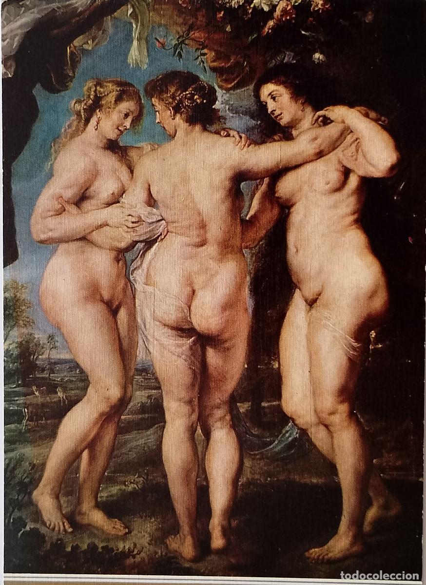 Coleccionismo de carteles: TARJETA CON PINTURA DE RUBENS LAS TRES GRACIAS 1599