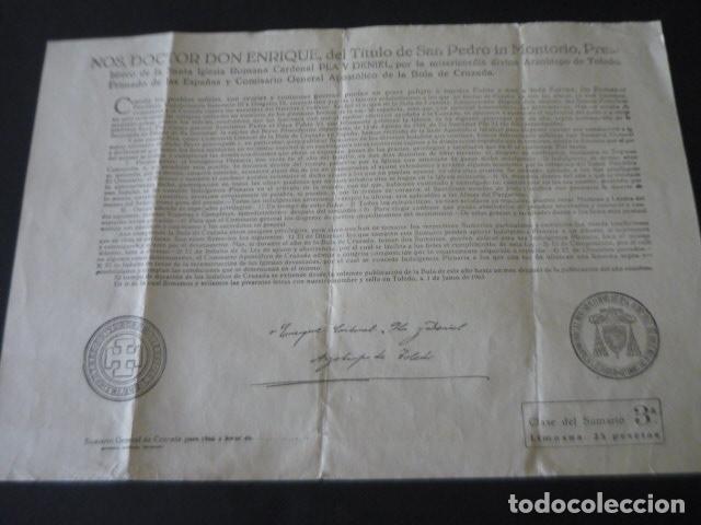 Coleccionismo de carteles: BULA DE LA SANTA CRUZADA 1965 25 PESETAS