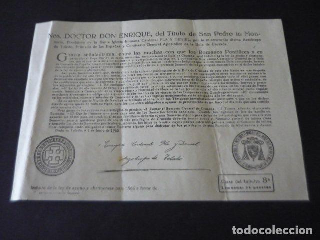 Coleccionismo de carteles: BULA DE LA SANTA CRUZADA 1965 25 PESETAS