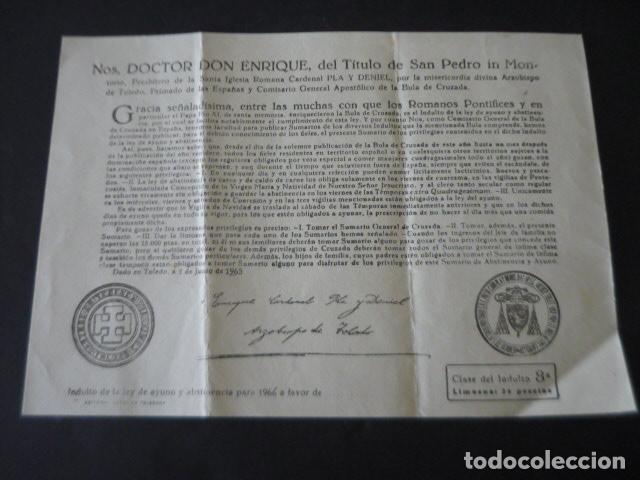 Coleccionismo de carteles: BULA DE LA SANTA CRUZADA 1965 25 PESETAS