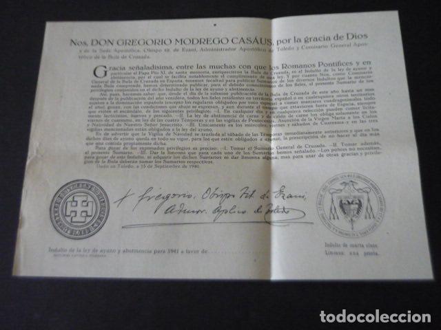 Coleccionismo de carteles: BULA DE LA SANTA CRUZADA 1940 1 PESETA