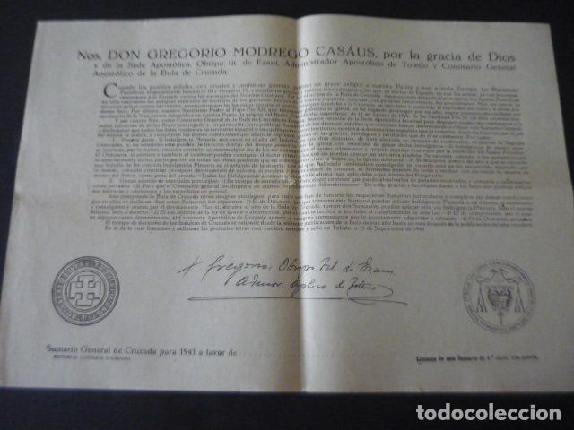 Coleccionismo de carteles: BULA DE LA SANTA CRUZADA 1940 1 PESETA