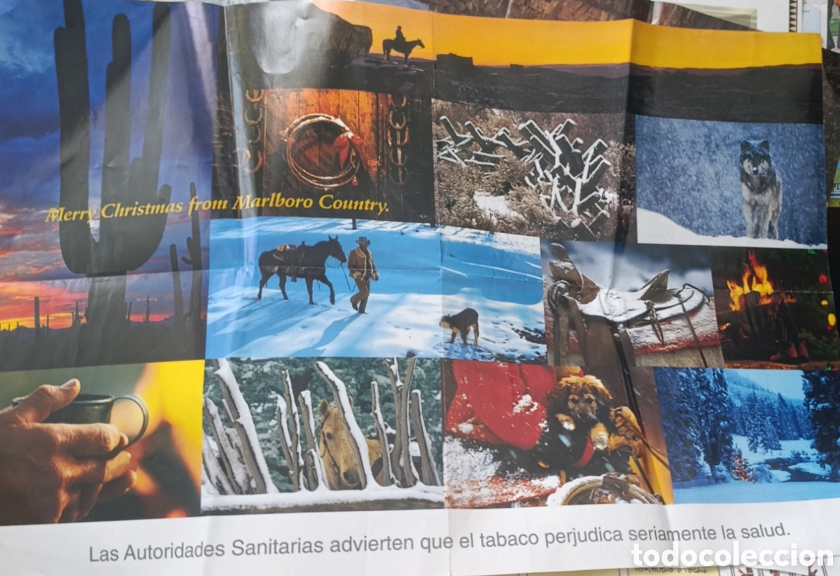 Coleccionismo de carteles: Lote 3 Anuncios Vintage: Colecci&oacute;n Marlboro Country (Navidad y Paisajes)