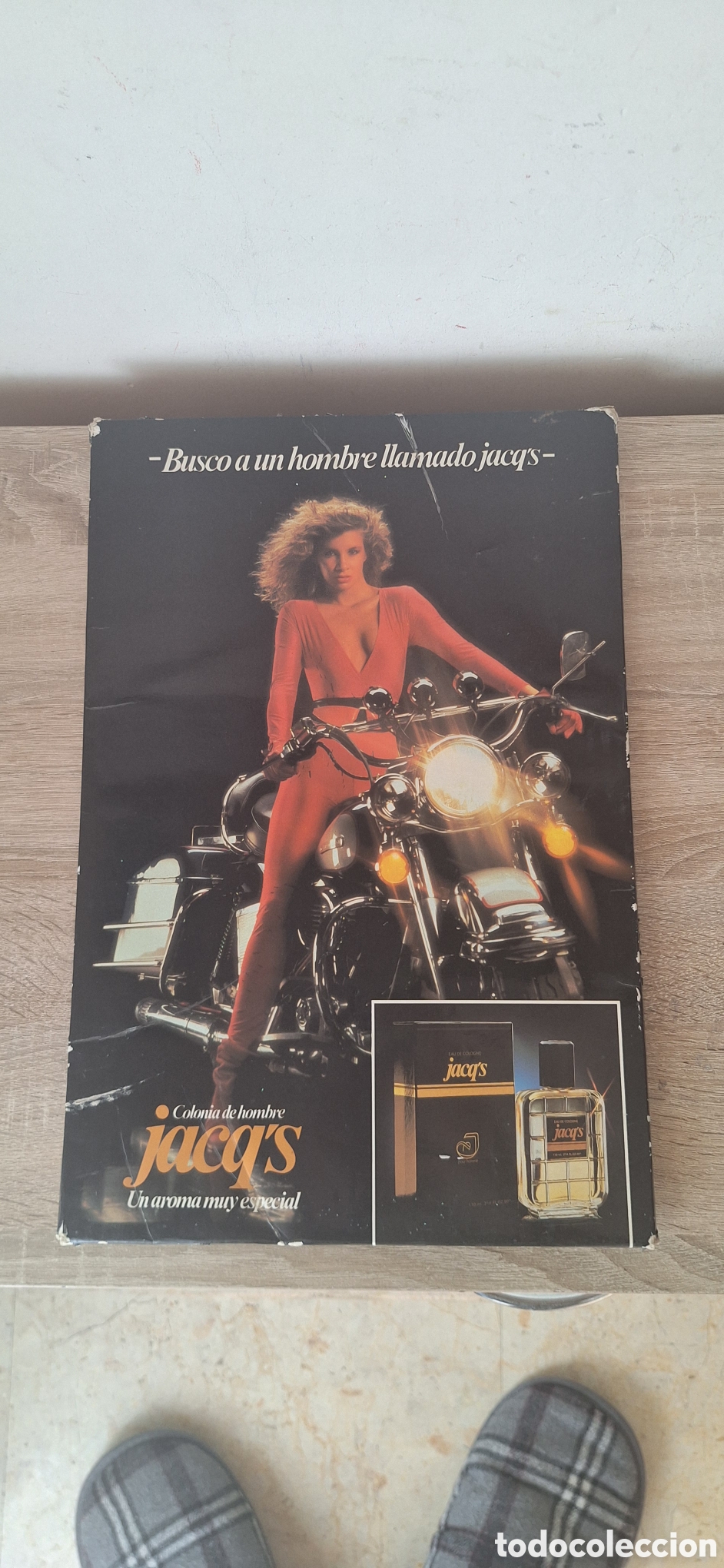 Coleccionismo de carteles: Antiguo Cartel Publicitario Colonia de Hombre Jacq's - Busco a Jacq's -