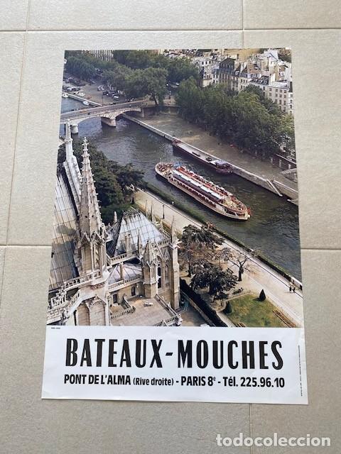 Coleccionismo de carteles: CARTEL TURISMO FRANCIA. BATEAUX-MOUCHES A&ntilde;os 70