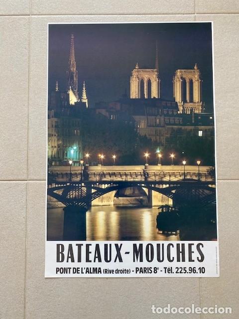 Coleccionismo de carteles: CARTEL TURISMO FRANCIA. BATEAUX-MOUCHES A&ntilde;os 70