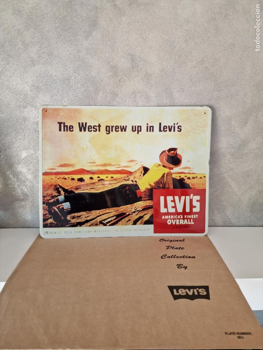 Coleccionismo de carteles: CARTEL PUBLICIDAD CHAPA LEVI'S STRAUSS