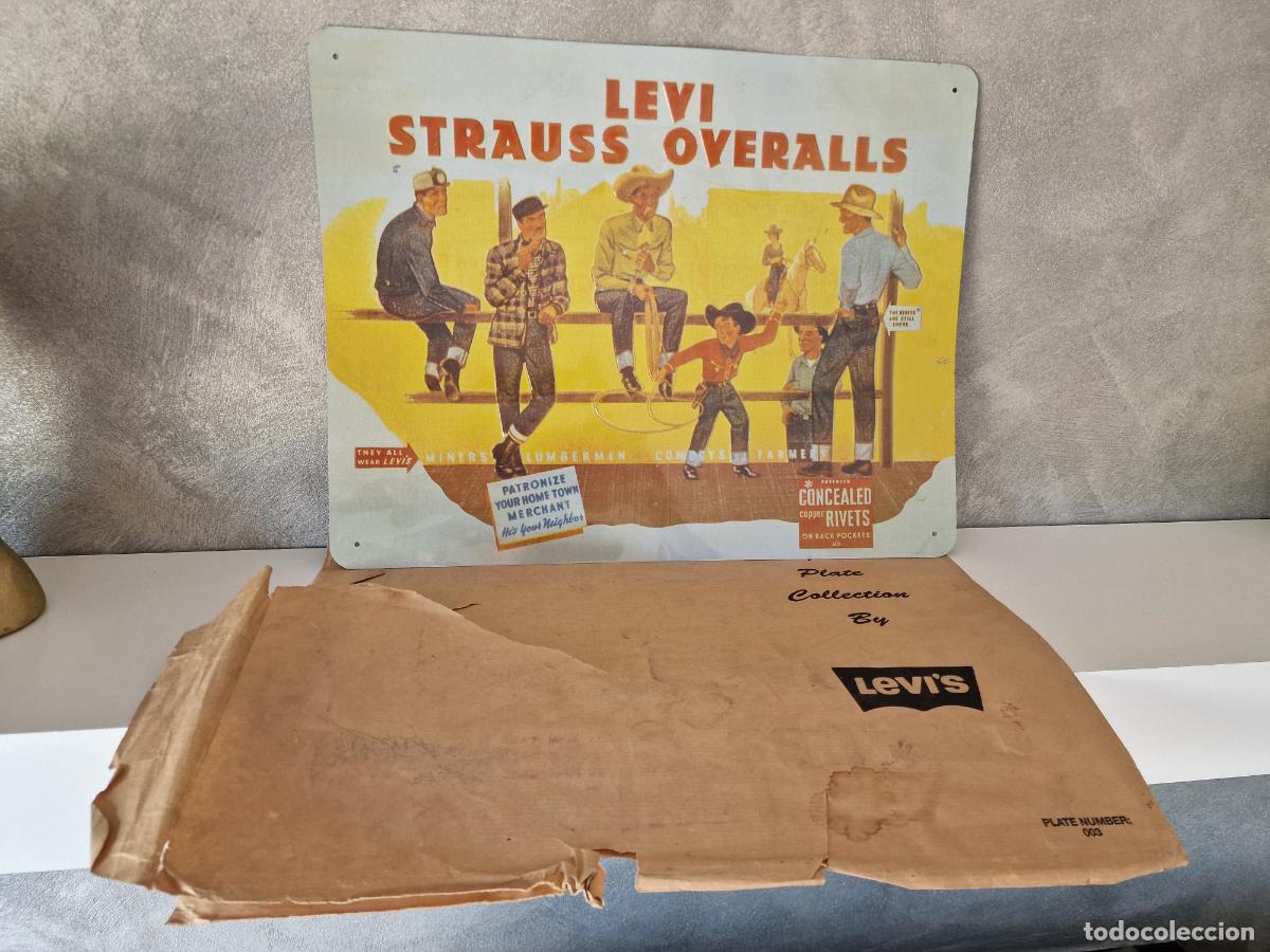 Coleccionismo de carteles: CARTEL PUBLICIDAD CHAPA LEVI'S STRAUSS