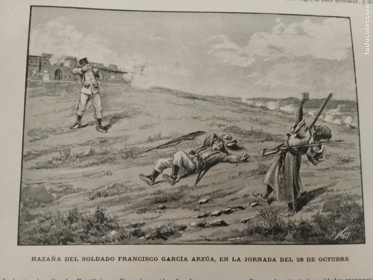 Coleccionismo de carteles: HAZA&Ntilde;A SOLDADO FRANCISCO GARCIA ARZUA CABRERIZAS ALTAS CADIZ 2 BATALLON EXTREMADURA REVISTA A&Ntilde;O 1893