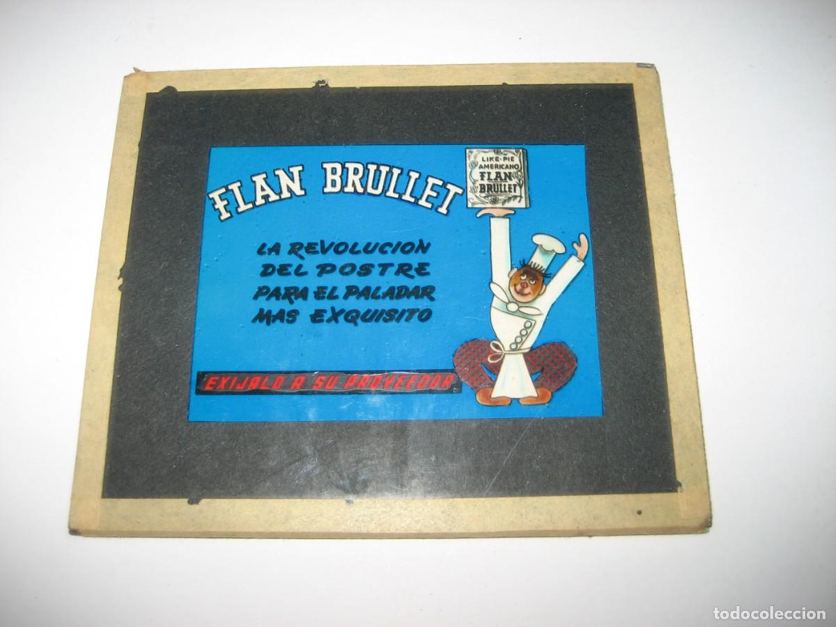 Coleccionismo de carteles: antiguo fotolito negativo para imprimir cartel de publicidad de flan Brullet