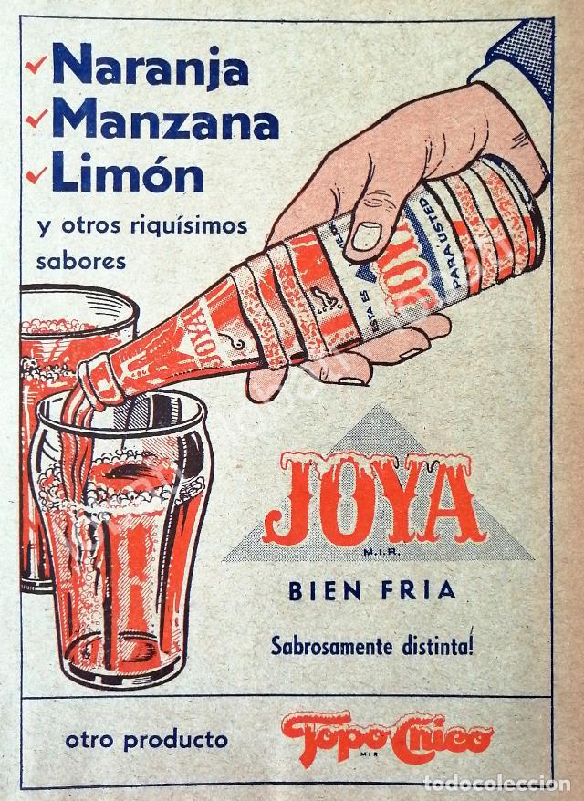 Sammeln von Plakaten: CARTEL ANTIGUO ORIGINAL DE REFRESCOS JOYA DE TOPO CHICO 1961 /123