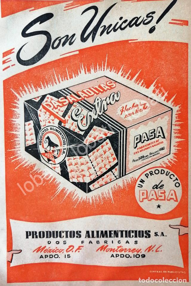 Sammeln von Plakaten: CARTEL ANTIGUO ORIGINAL DE GALLETAS PASA MONTERREY 1948 /77