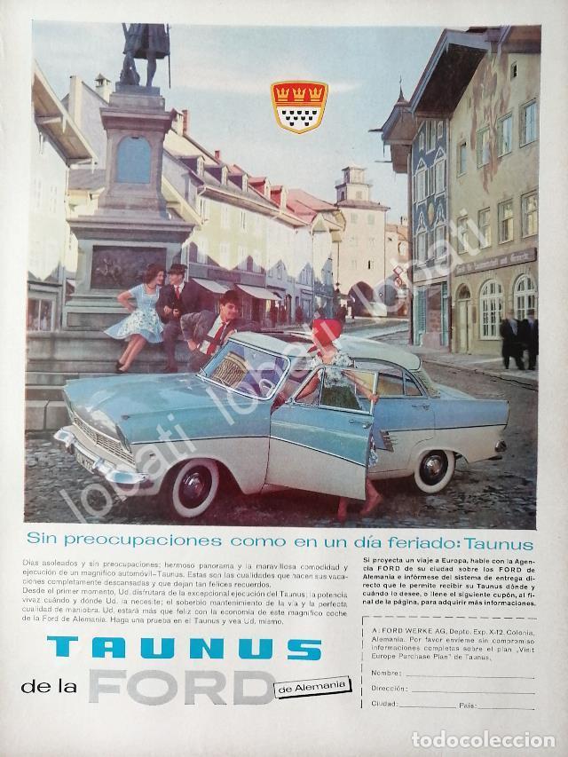 Sammeln von Plakaten: CARTEL ANTIGUO ORIGINAL DE AUTOS. FORD TAUNUS ALEMAN 1961 /464