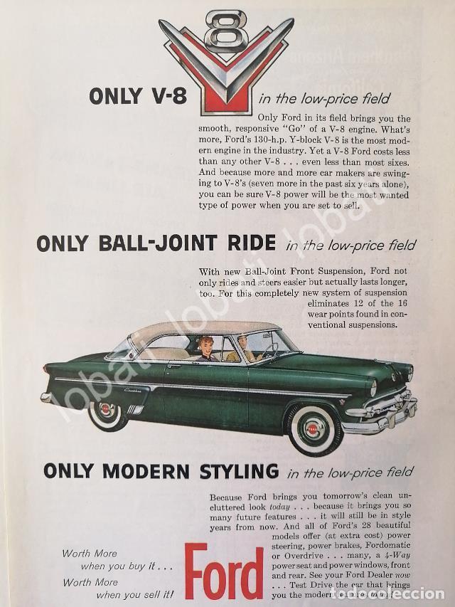 Sammeln von Plakaten: CARTEL ANTIGUO ORIGINAL DE AUTOS FORD MOTOR V8 1954 /535