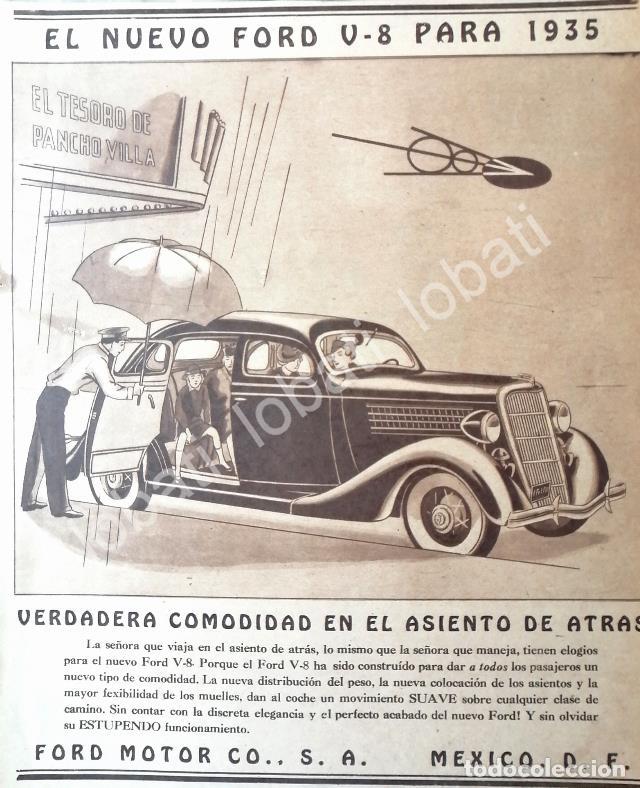 Sammeln von Plakaten: CARTEL ANTIGUO ORIGINAL DE PUBLICIDAD VINTAGE AUTOS FORD V8 1935 /552