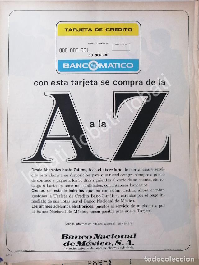 Sammeln von Plakaten: CARTEL ANTIGUO ORIGINAL DE LA PRIMERA TARJETA DE CREDITO DE AMERICA LATINA 1967 BANAMEX BANCOMATICO