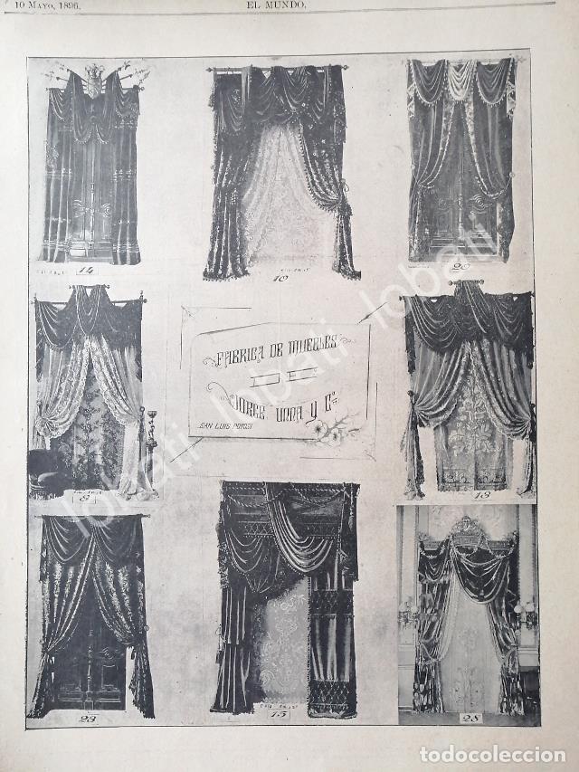 Sammeln von Plakaten: CARTEL ANTIGUO ORIGINAL DE FABRICA DE MUEBLES MUEBLES JORGE UNNA 1896 /381 SAN LUIS P.