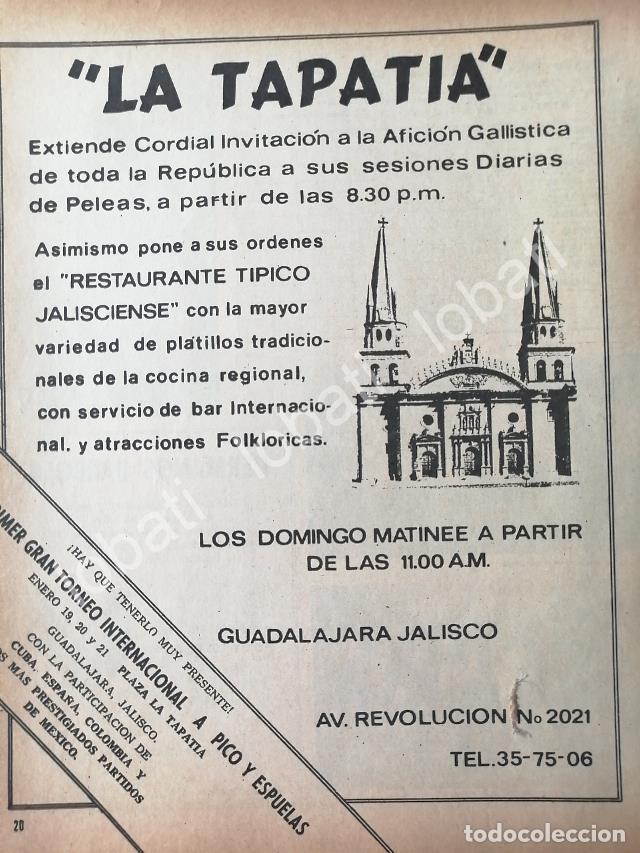 Sammeln von Plakaten: CARTEL ANTIGUO ORIGINAL DE RESTAURANT PALENQUE LA TAPATIA, JALISCO, 1970s /442 MUY RARO